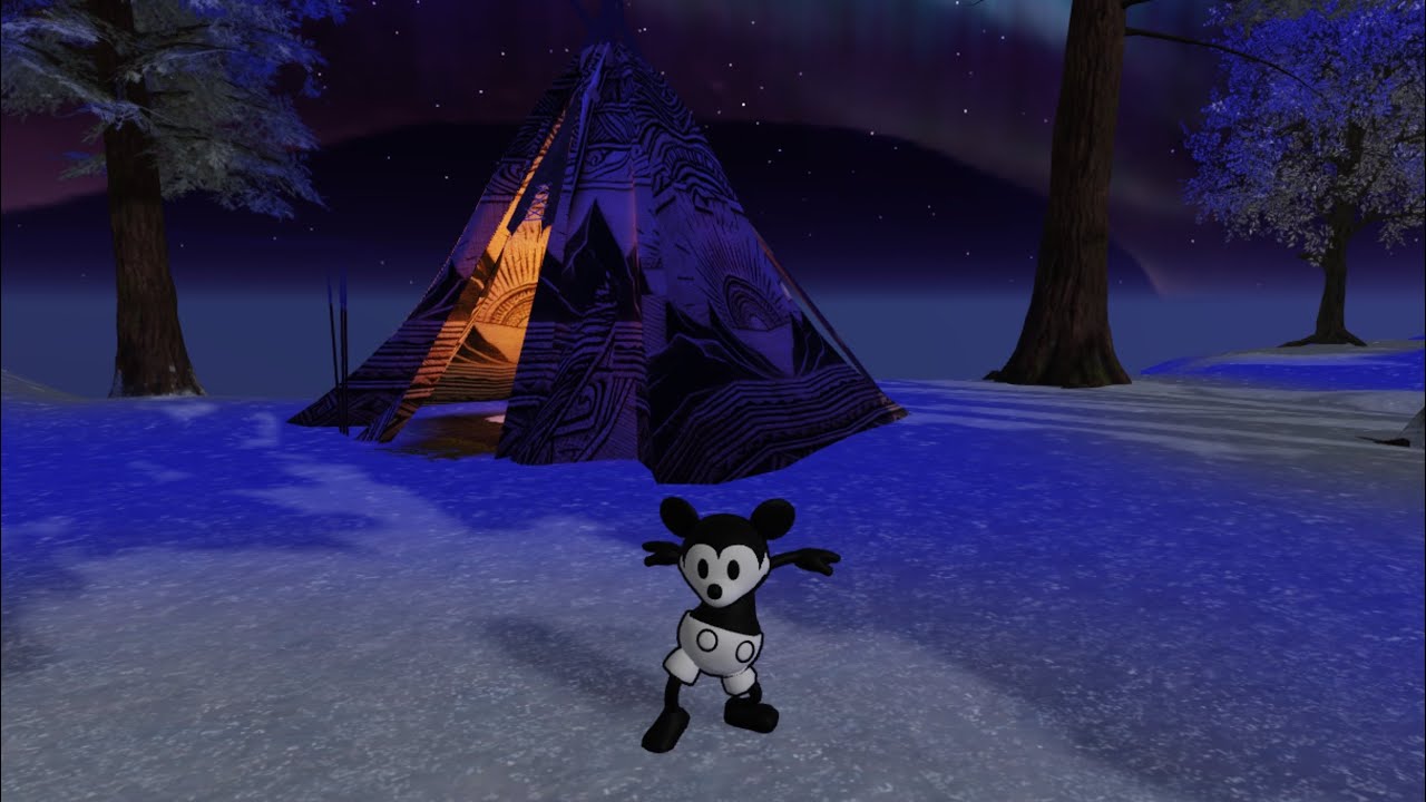 Mr. Mouse Dances in a Cozy Winter Forest 🌲 (ambience, no music) WHITE NOISE - dark screensaver