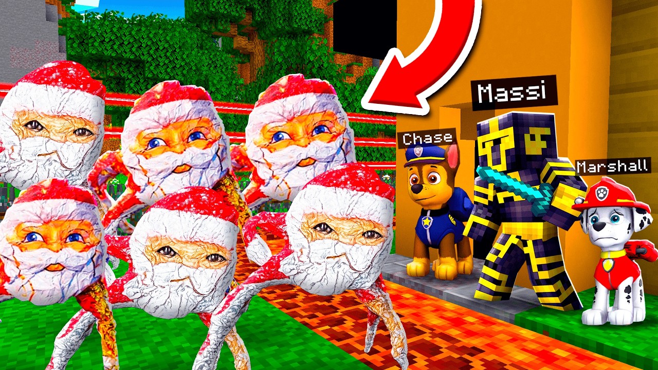 PAW PATROL me Ayuda a Defender MI CASA de APOCALIPSIS de GOO GOO GAGA en MINECRAFT 😱