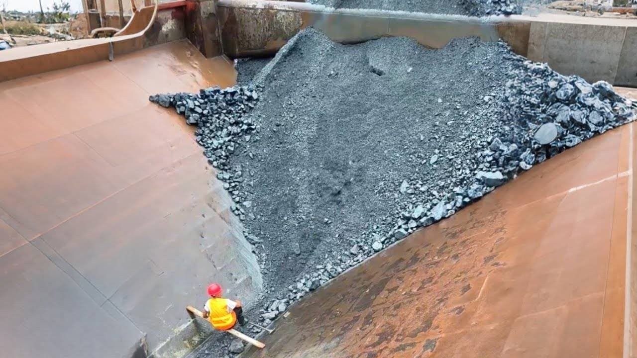 3000 tons sand ship unloading collection super decompression #bouldering #automobile #decompression