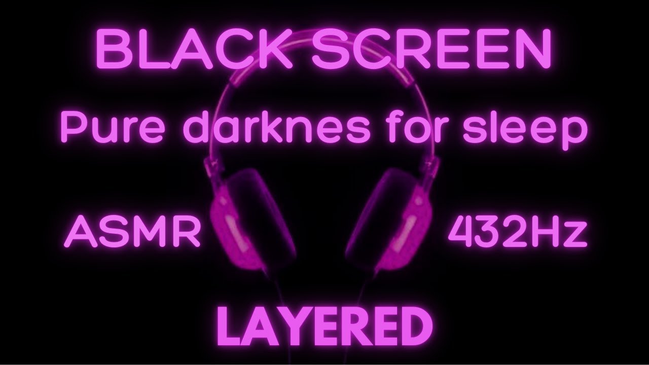 ASMR for Deep Sleep ☁️ BLACK SCREEN (Soft Rain & 432Hz Brain Massage)