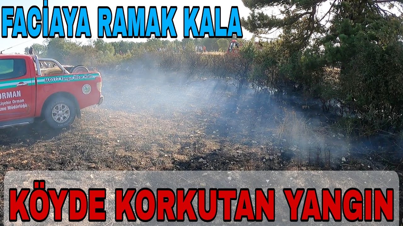 KÖYDE YANGIN ÇIKTI!TÜM KÖYLÜ EL ELE FACİAYA 10 METRE  KALA