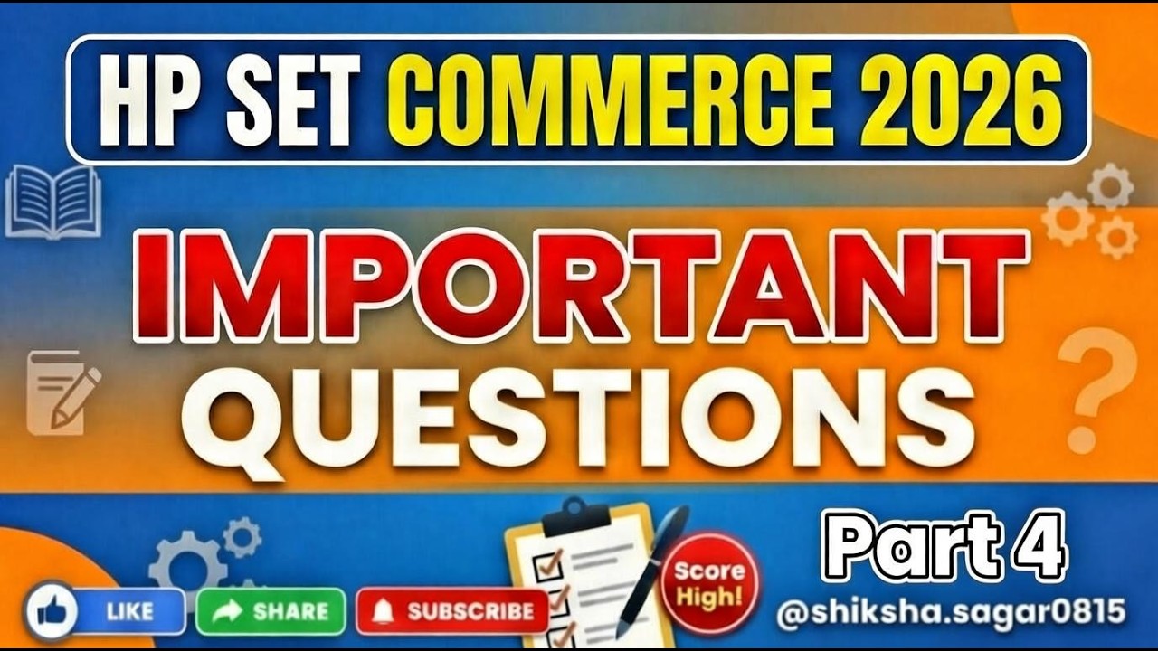 HP SET COMMERCE 2026 PART 4 IMPORTANT QUESTIONS #HPSET #hpsetcommerce #hpset2026 #commerce #yt