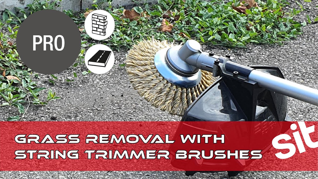 Remove Grass from asphalt - PRO String Trimmer Brushes - SITBRUSH