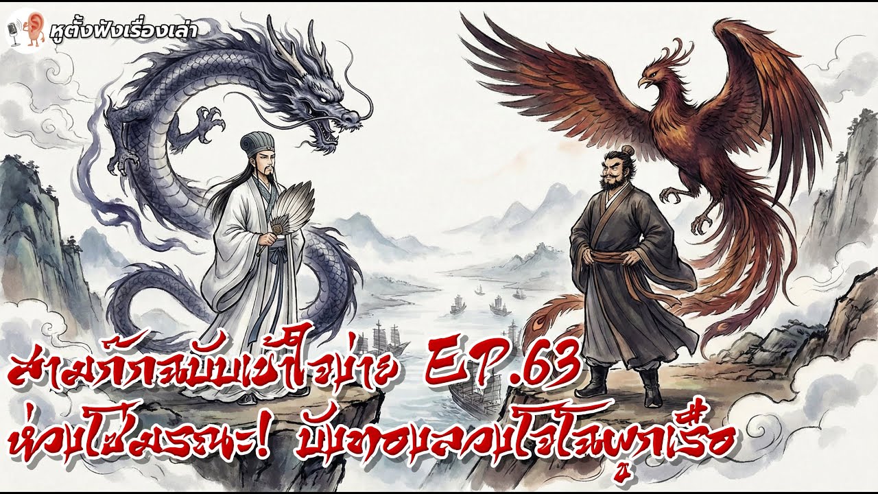 สามก๊กฉบับเข้าใจง่าย EP.63 : ห่วงโซ่มรณะ! บังทองวางกลลวง ผูกเรือโจโฉเข้ากองเพลิง