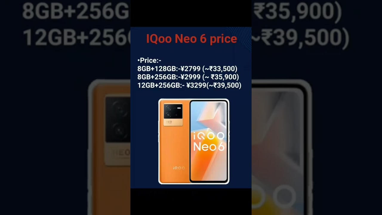 iqoo neo 6 price #shorts #20