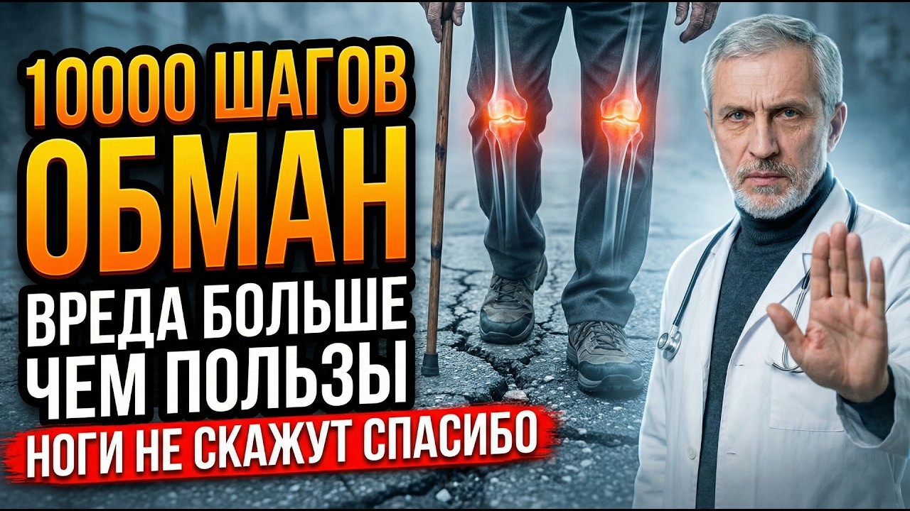 10 ТЫСЯЧ ШАГОВ В ДЕНЬ? | МИФ который убивает ваши ноги (4400 достаточно — исследования)