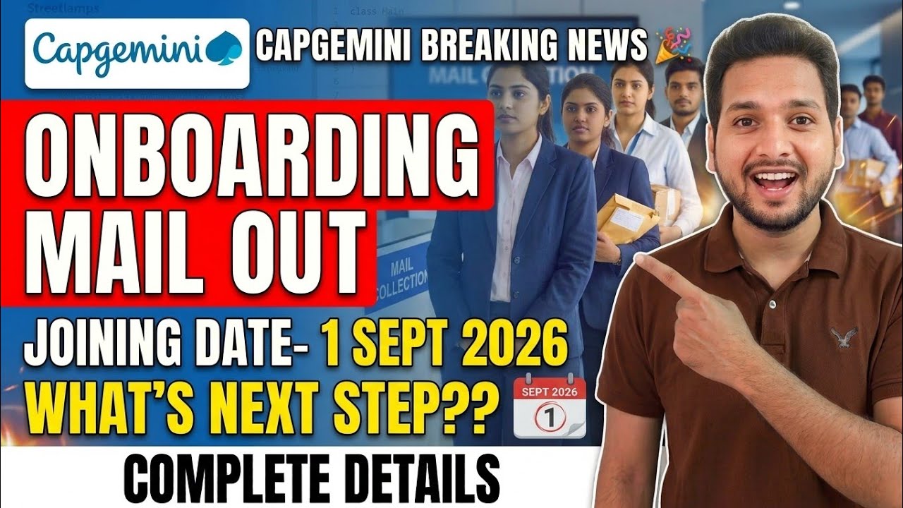 Capgemini Onboarding Mail Out 2026 | Joining Date 1 September | Complete Next Step Guide