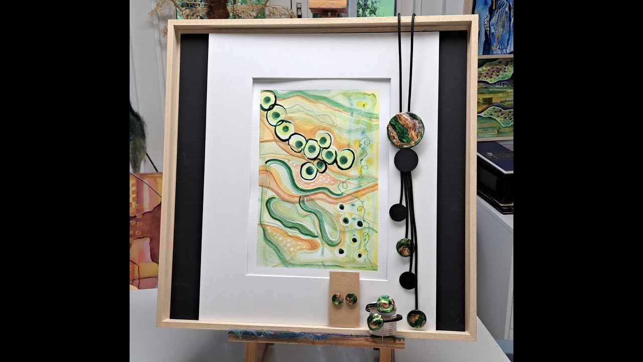 Aquarel Abstract intuïtief met mixed media door Typisch Tineke nummer 3 van 50