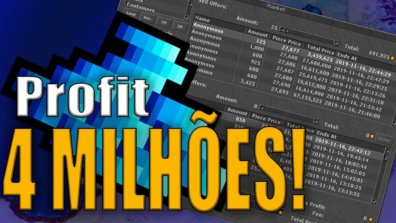 PROFIT de 4KK no Market - Tibia Market #1