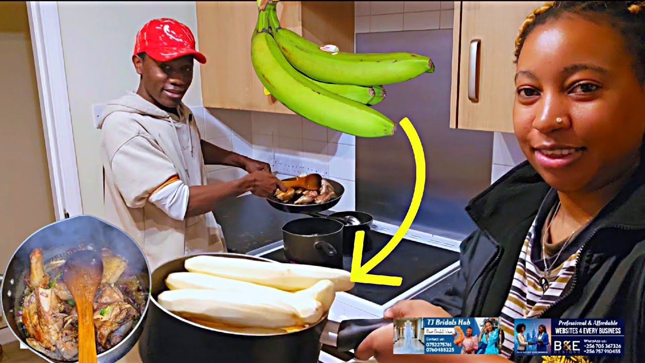 Cooking African food on a weekend as a Ugandan in The British Army.  Ugandan food in The UK?