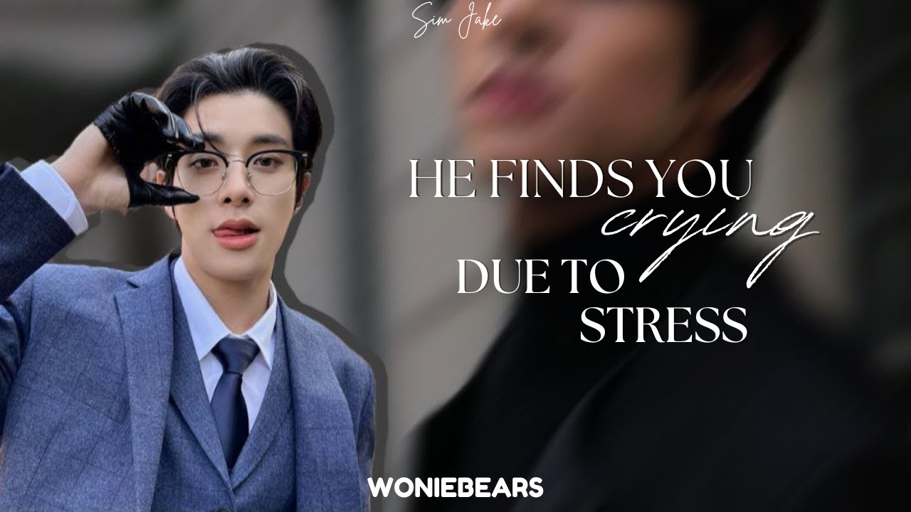 He finds you crying due to stress - Sim Jake as your tutor (oneshot)