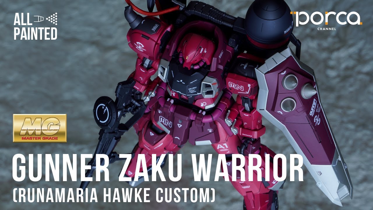 #003【ガンプラ全塗装 】 MG GUNNER ZAKU WARRIOR（MGガナーザクウォーリア ルナマリア・ホーク専用機）