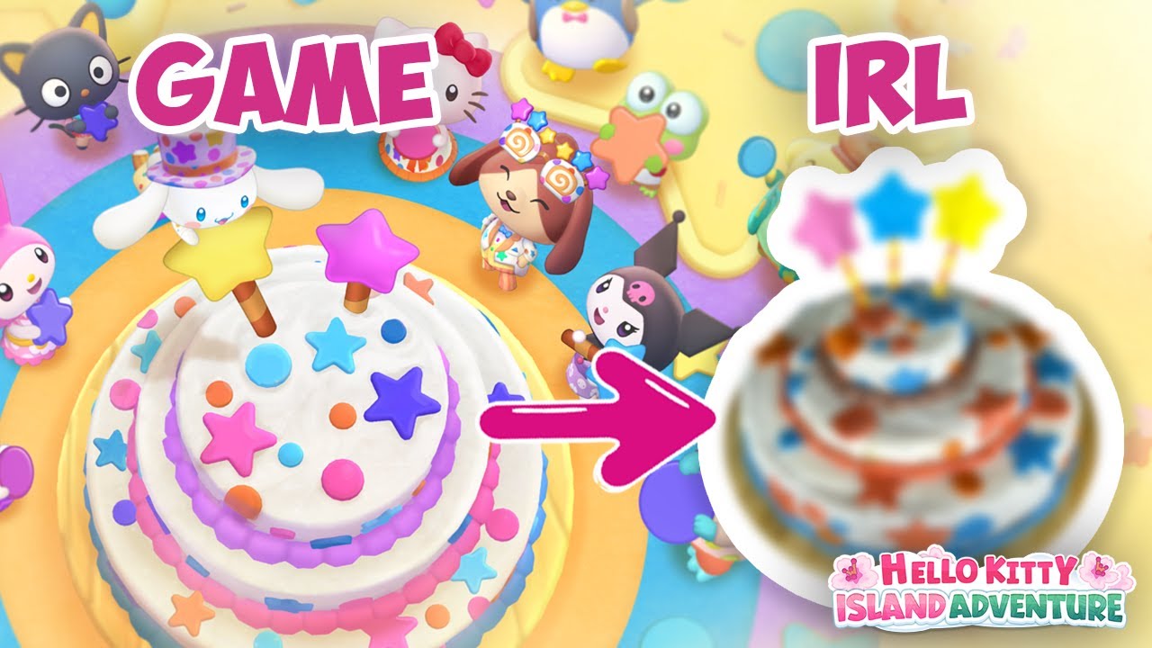 Really (Disatreous) Big Cake from Hello Kitty Island Adventure's Happy Haven Days 😭