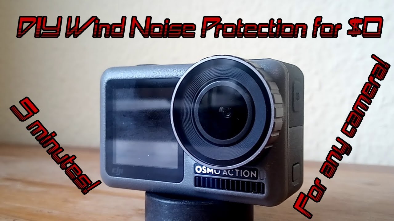 DIY Wind Noise Protection for ANY camera! You can do it under 5 minutes for $0 RIGHT NOW!