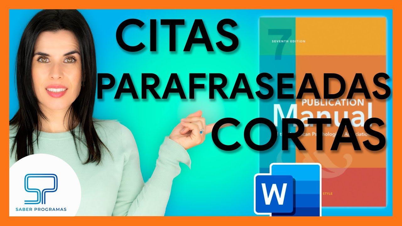 🟠 Citas PARAFRASEADAS CORTAS según APA 7ma edición