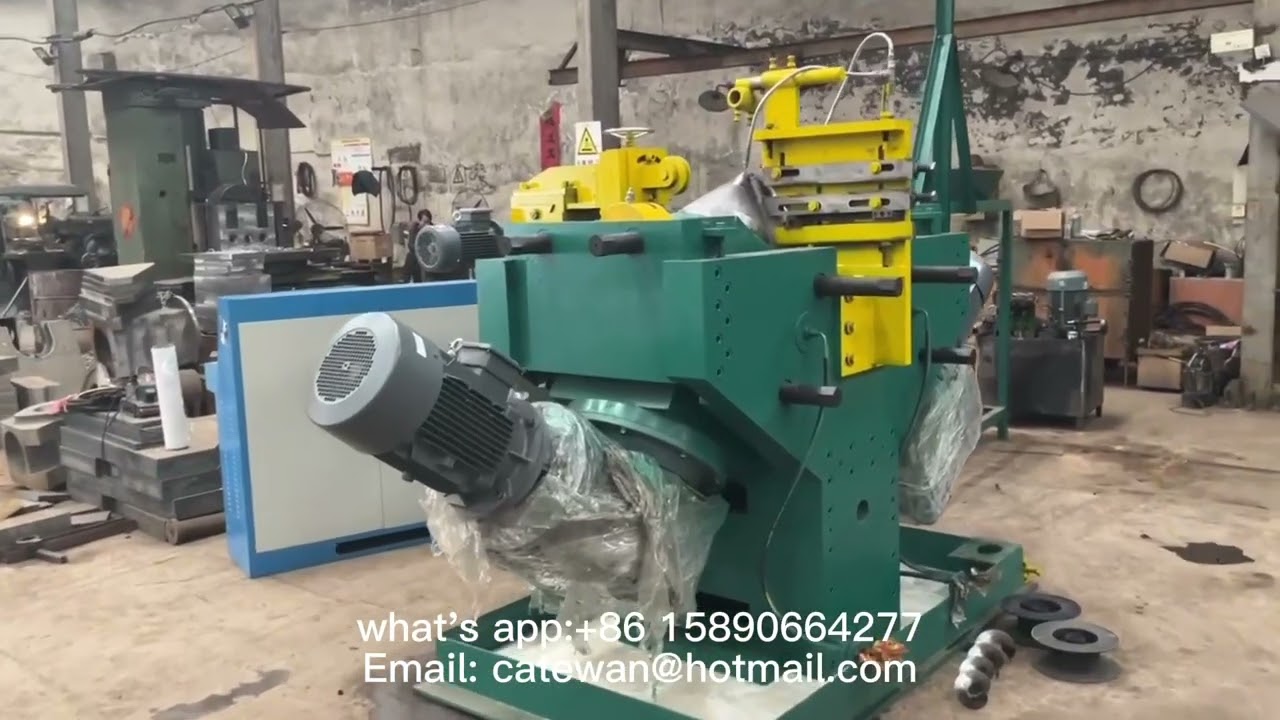 Big OD Auger spiral flight helical  making machine  continuous screw flight machine