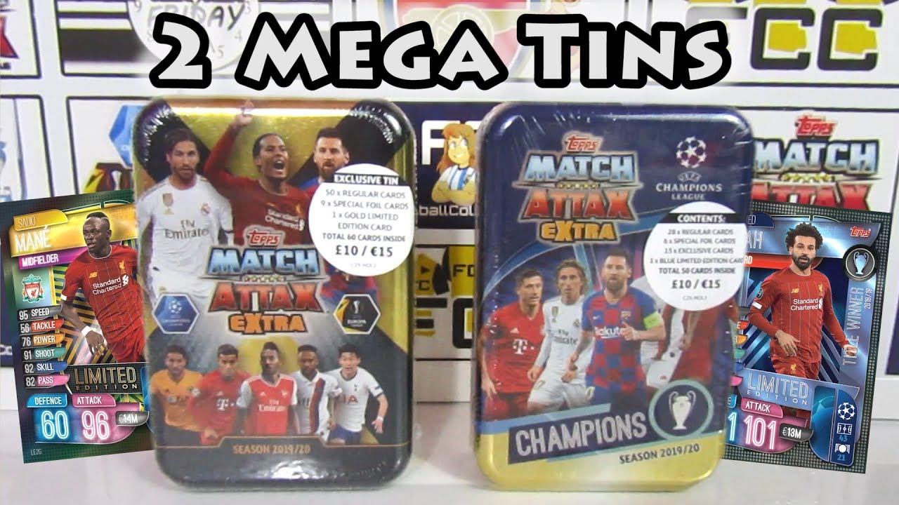 Opening 2 New Match Attax Extra 2019/20 Mega Tins | Exclusive Tin & Champions Tin