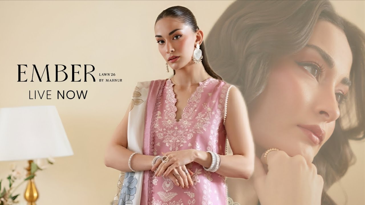 Mahnur New Summer Lawn Unstitched Collection 2026 | Ember Lawn Embroidered Collection by Mahnur 