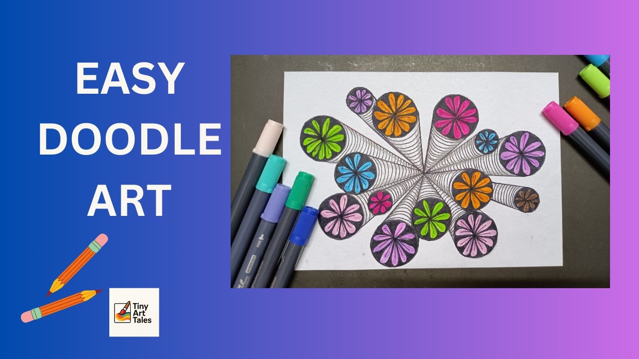 Relaxing Doodle Art | Easy Drawing for Stress Relief & Creativity  