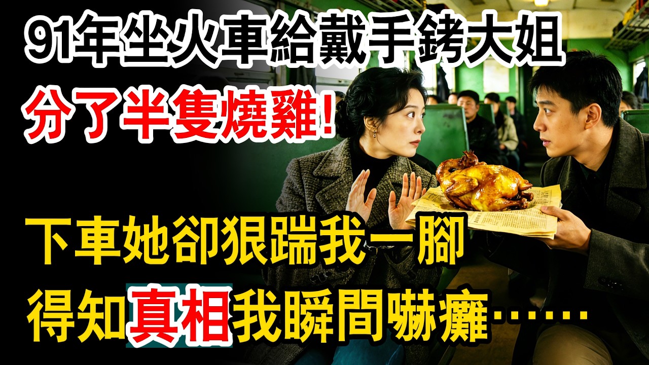 91年坐火車,我給對面戴銬大姐分了半隻燒雞！下車時她卻狠踹我一腳，得知真相我瞬間嚇癱&hellip;&hellip;#生活經驗 #情感故事 #情感共鳴 #故事 #故事頻道 #溫情 #幸福人生 #正能量 #情感 #人生故事