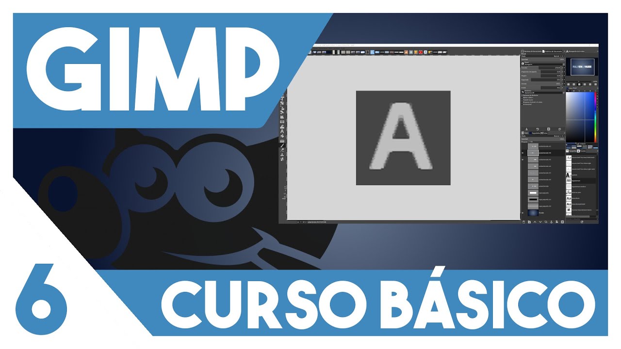 GIMP Curso BÁSICO  ▶▶  6. Herramienta de texto