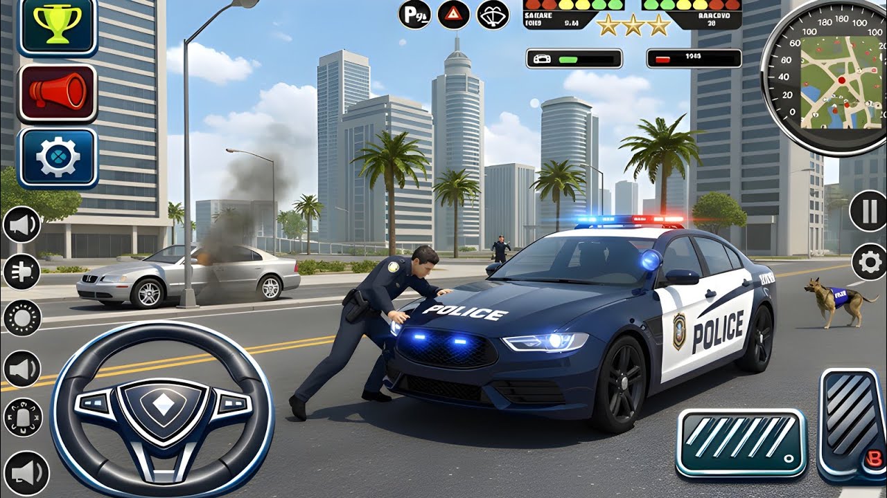 🚓 Police Car Chase Simulator 3D – Real City Cop Pursuit Gameplay (Android)