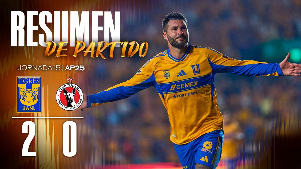 📹 Resumen Liga MX | Tigres 2-0 Xolos | Jornada 15 | Apertura 2025
