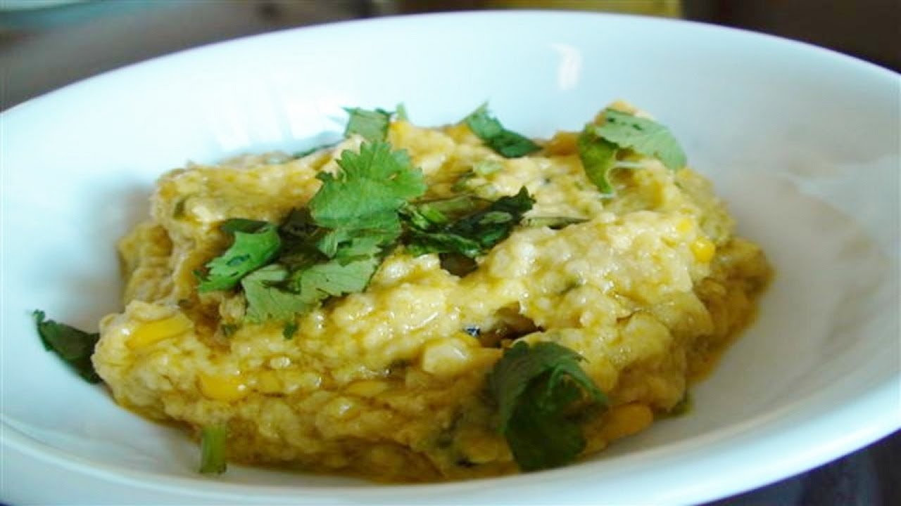 Makai no Chevdo or Khichdi Video Recipe - Spicy Corn Chowder Recipe by Bhavna