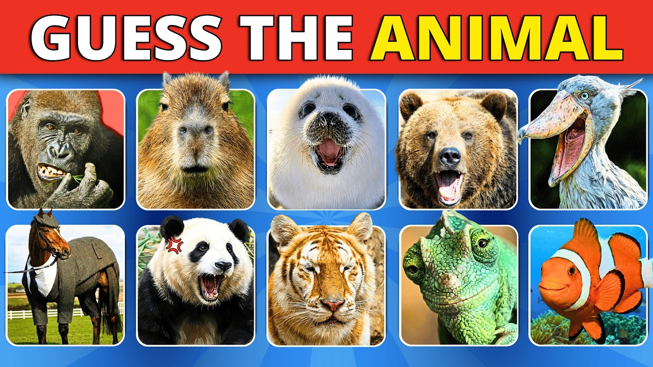 Guess The Animal Quiz in 3 Seconds | 60 Animals | Easy To Impossible | Quiz General Knowledge