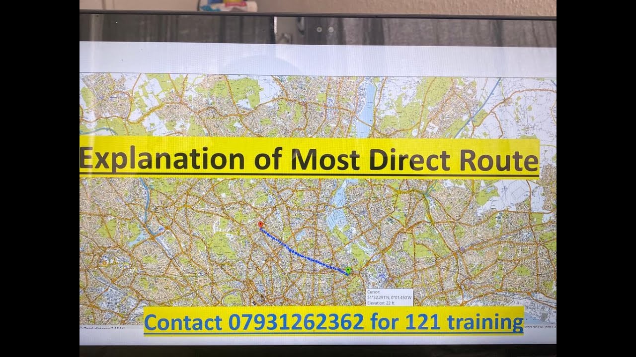 TFL topographical assessment  2020,Tricks to draw most direct route in exam questions.