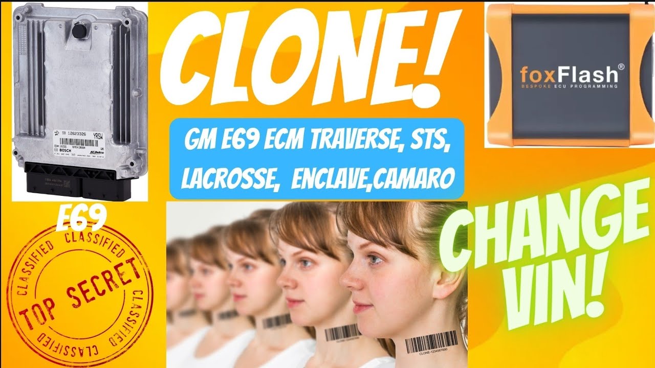 Clone GM ACDELCO E69 (MED9.6.1) ECM PCM eeprom, flash, Change vin number w FoxFlash Programmer EASY!