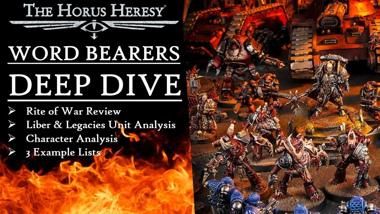 3.0 WORD BEARERS LEGION RULES REVIEW & ANALYSIS FOR WARHAMMER THE HORUS HERESY