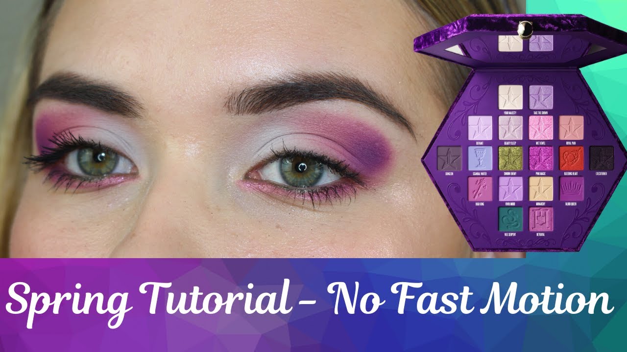 JEFFREE STAR BLOOD LUST PALETTE EASY SPRING TUTORIAL NO FAST MOTION