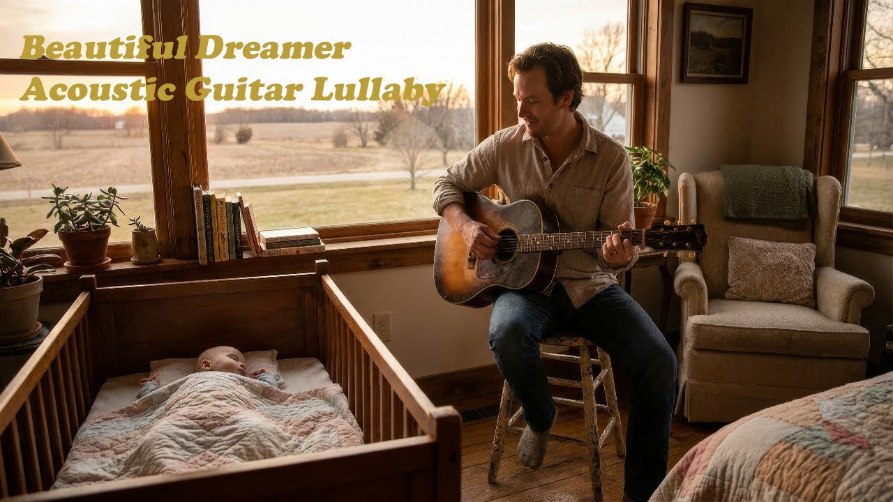 Sleep Music Lullaby - Beautiful Dreamer (Fingerstyle Guitar) - Deep Relax 🌙