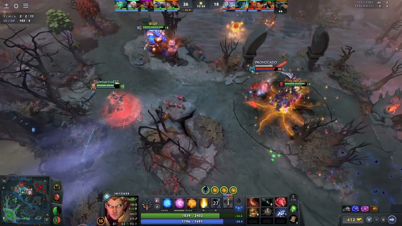 invoker pos 4 team wipe #dota2 #dota2gameplay #invoker #invokerdota2