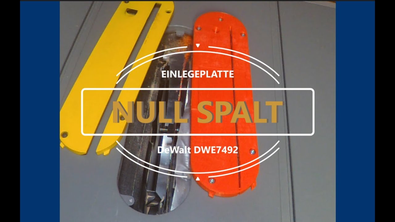 DeWalt DWE7492 – Einlegeplatte NULL-SPALT mit 3D-Drucker