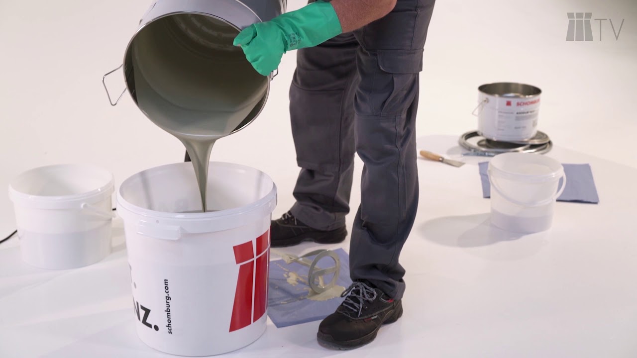 Applikation einer Beschichtung mit Quarzsandzugabe am Beispiel ASODUR-B351, abgesandete Grundierung