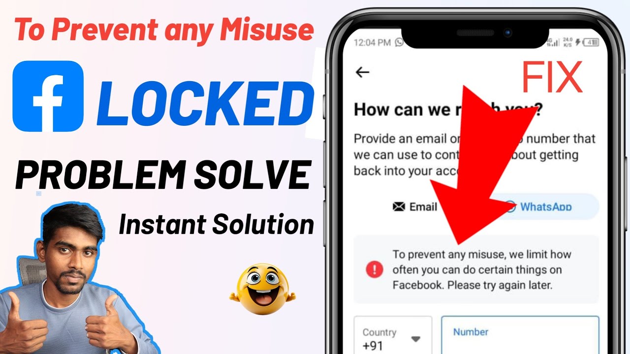 How To Unlock Facebook Locked Account | Prevent any misuse we limit how often you can do certain Fix