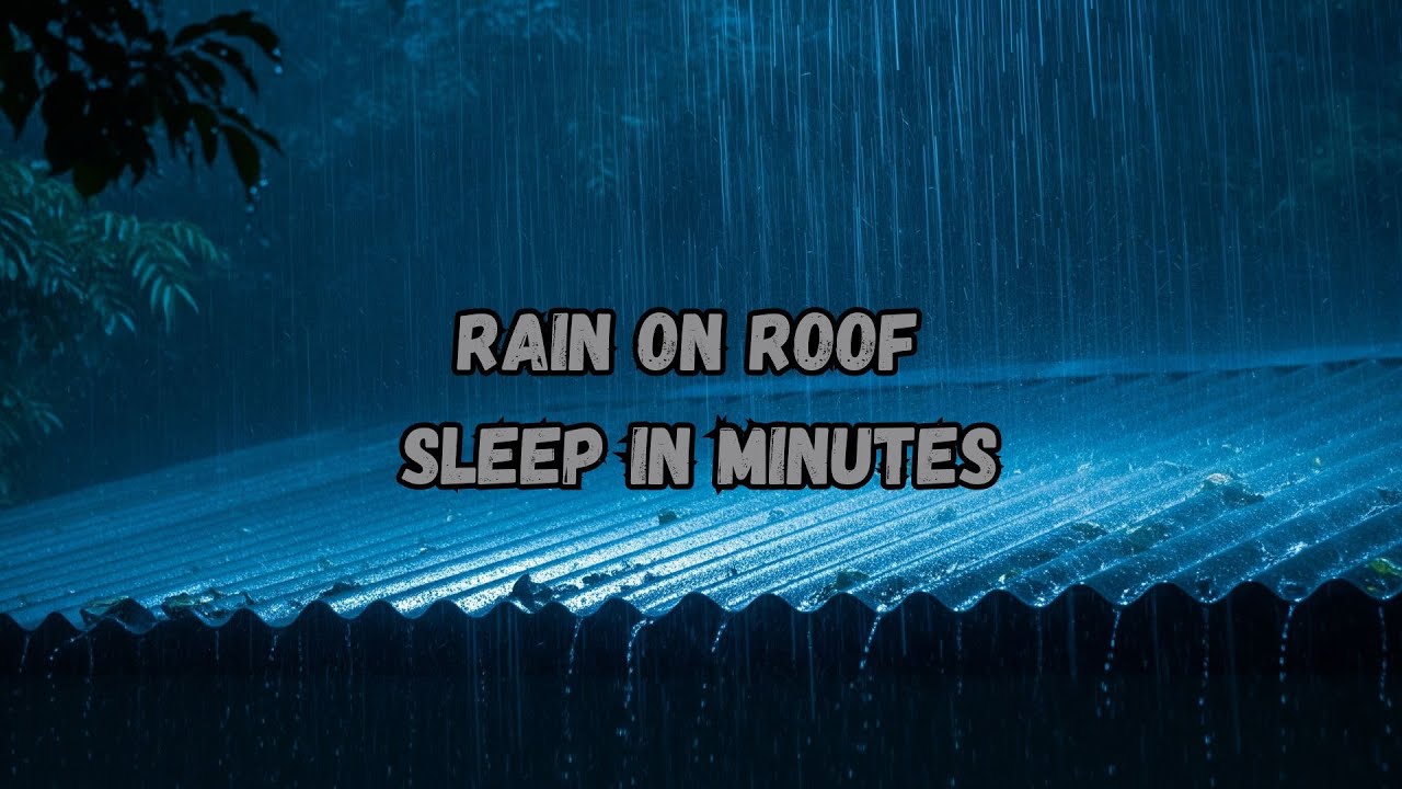 (No Ads) Heavy Rain on Roof Ambience  • ASMR Rain Sounds for Deep Sleep