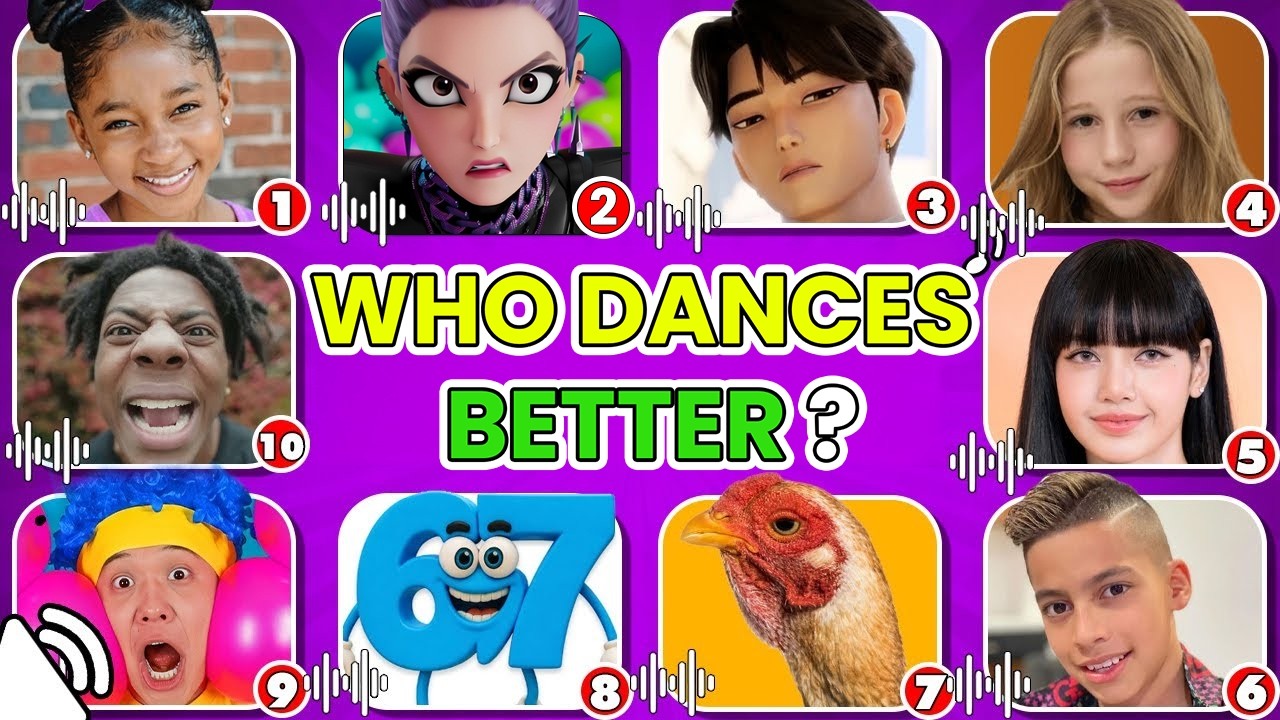 Guess Who Is Singing? and Youtuber and MEME DANCE 2025 better? | Kpop Demon Hunters, Rumi, Zoey
