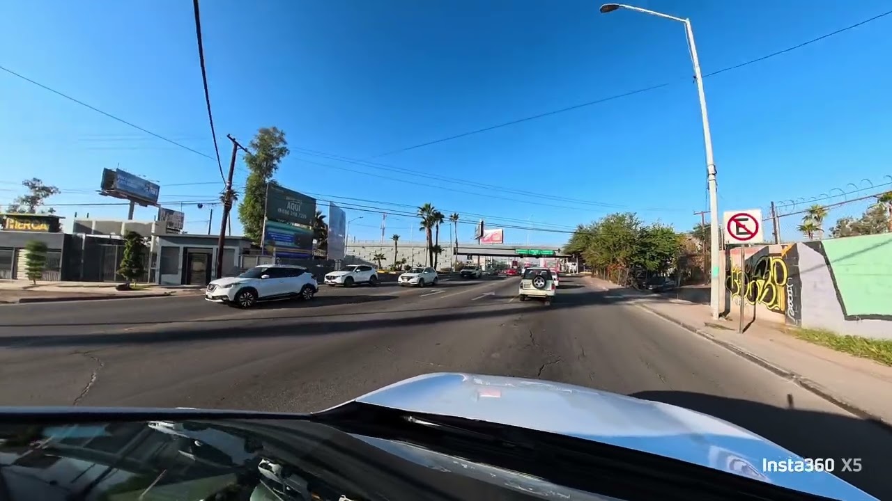 Mexicali drive to US Border (no music)