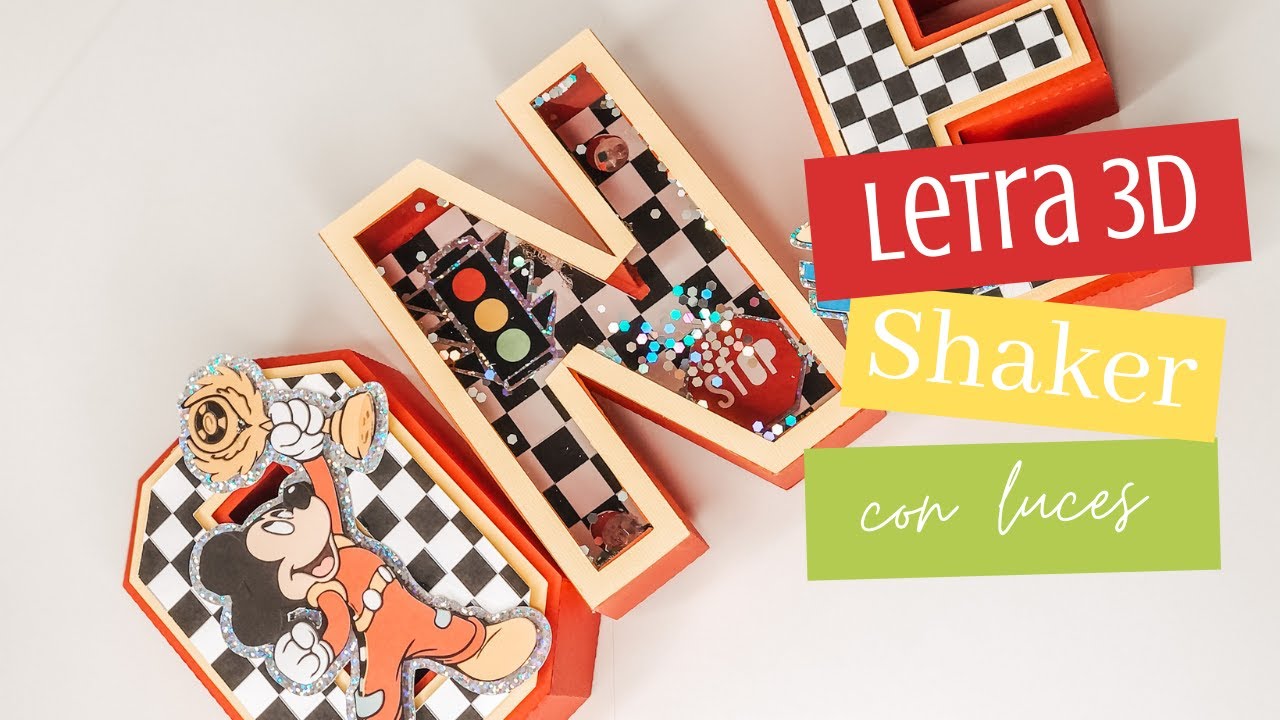 Letra 3D con luces, Tutorial letras 3D shaker en cardstock