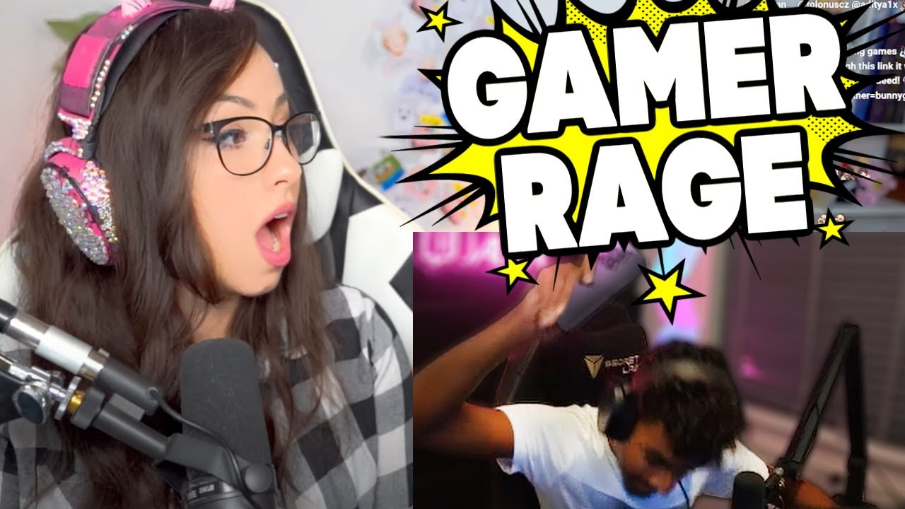 Bunny REACTS to 8 MINUTES OF GAMER RAGE !!! (PART 7)