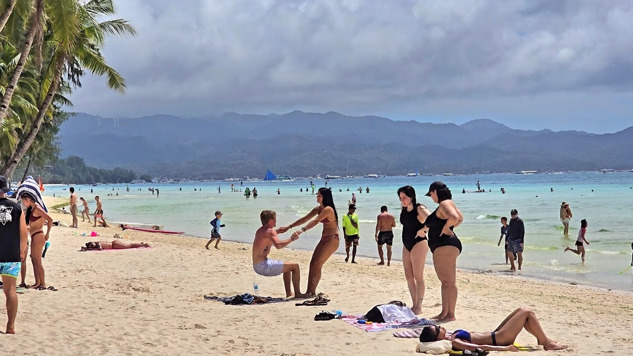 Boracay island Today on Monday 1pm | February 16 2026 | Beach Walking Tour #boracay #philippines 