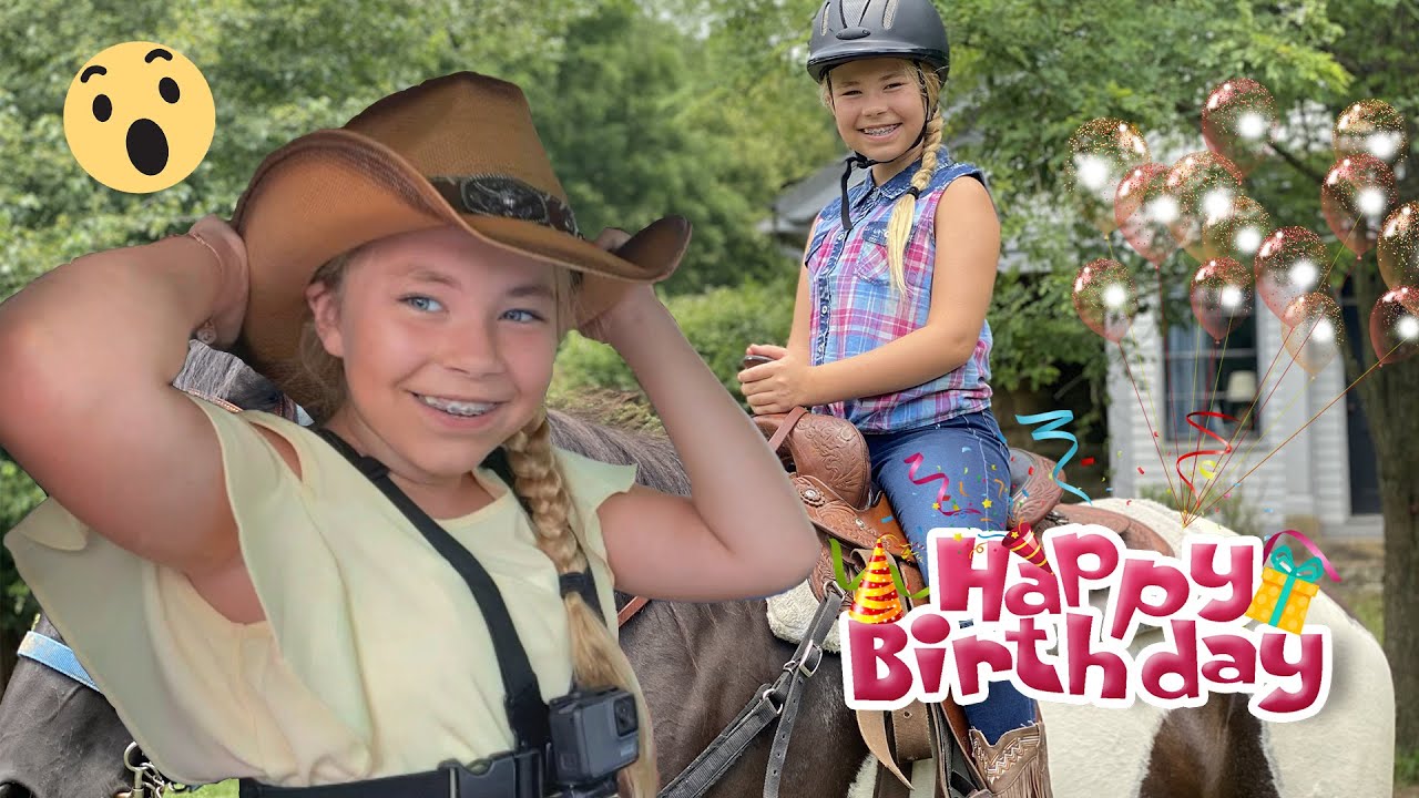 SURPRISE!!! Horseback riding for Peyton's 12th Birthday- The Detty Sisters