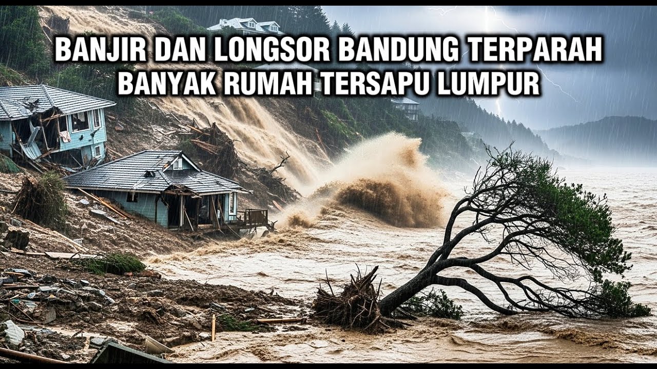 BANJIR DAN LONGSOR BANDUNG BARAT MELUAS | PERMUKIMAN TERTIMBUN DAN WARGA MENGUNGSI MASSAL