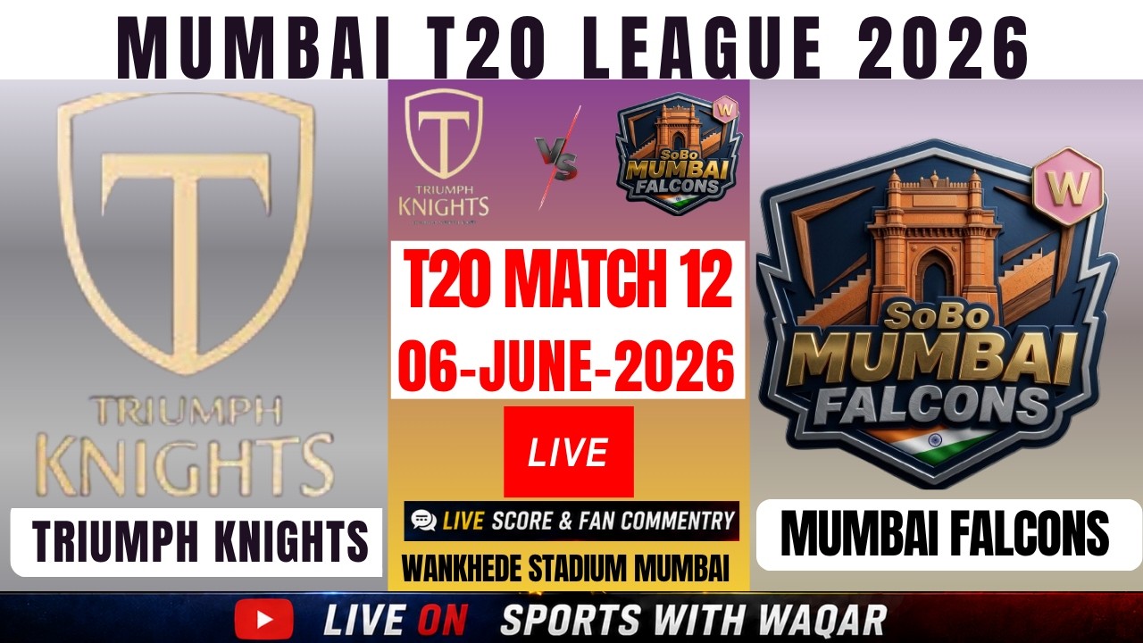 🔴LIVE Mumbai Falcons vs Triumph Knights | SMF vs TKM Live |TKM vs SMF Live | Mumbai League 2026 Live