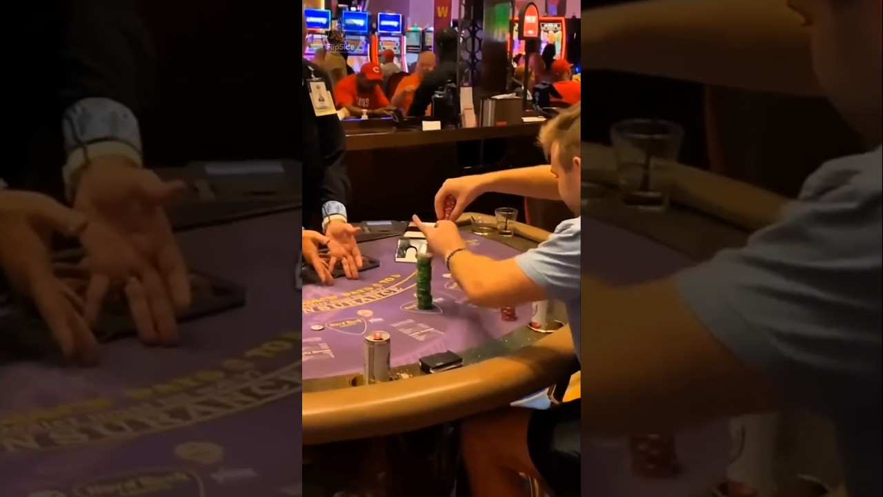 Парень поставил свою жизнь в блэкджек. #FlipSide #shorts #shortvideo #bigwin #casino #казиноонлайн