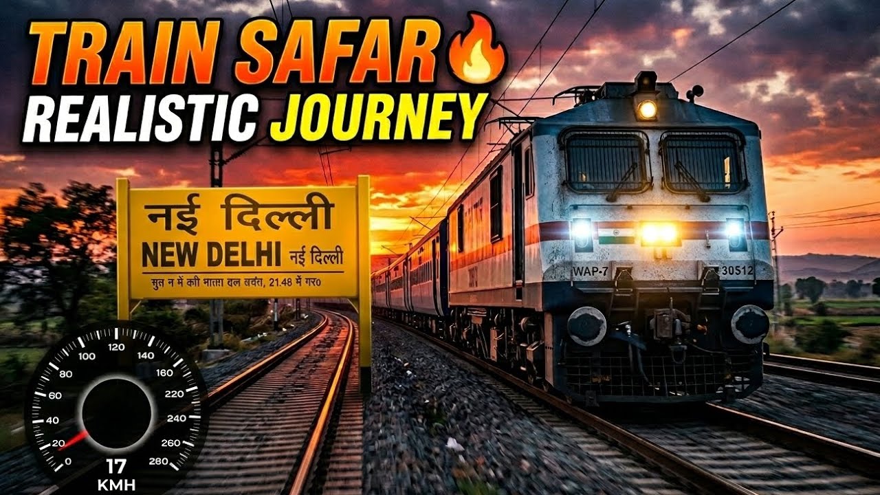 Game Mein Train Ka Safar 🚆 | Realistic Train Simulator Gameplay😁 #train #gaming 
