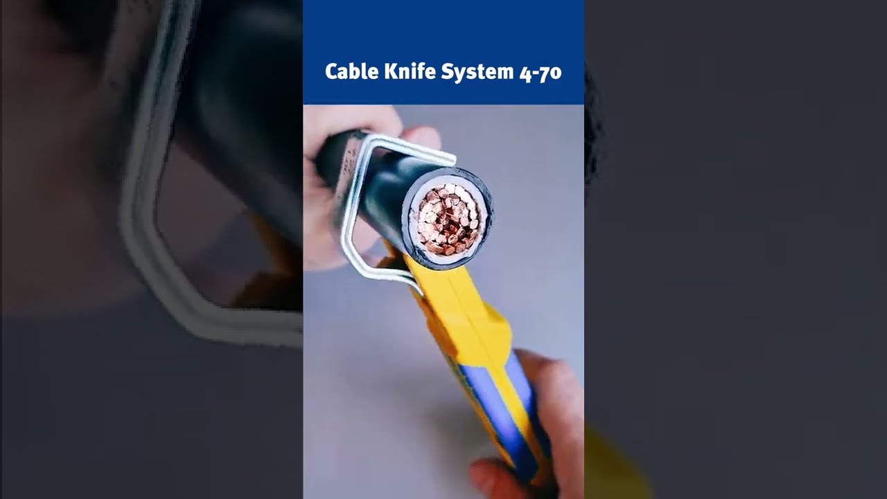 With the #JOKARI Cable Knife System 4-70, stripping particularly thick cables is child's play!